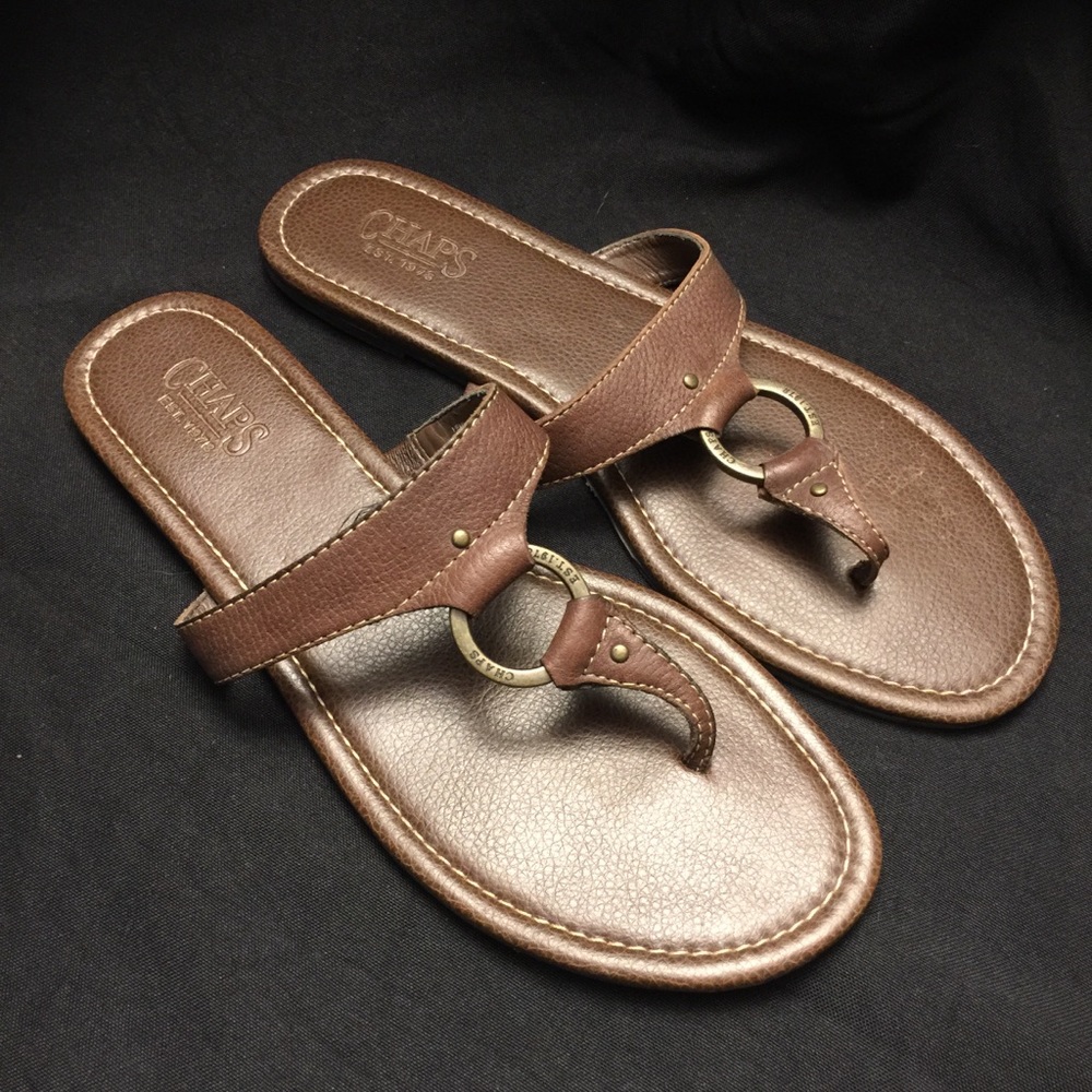 Chaps-Femi, Brown Sandals, Size: 10B